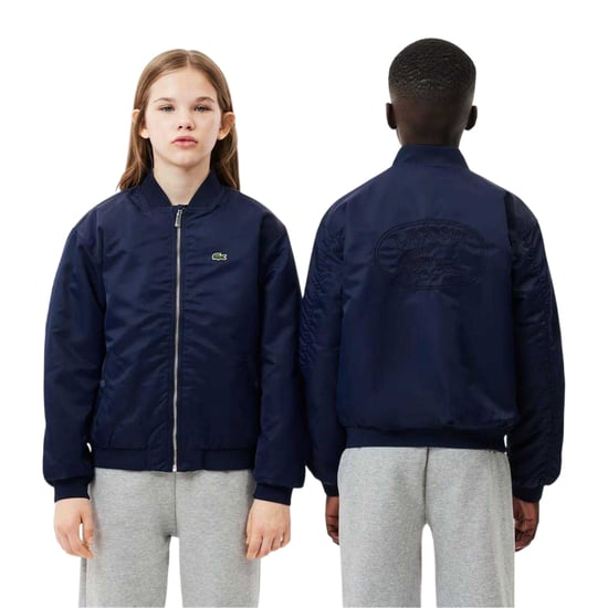 Lacoste Bomberjack met geborduurd logo voor kinderen (Marineblauw) - Image 3