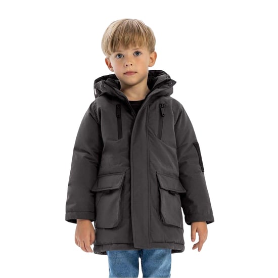 Minoti Childrens/Kids Taslan Utility Jacket (Charcoal) - Image 1