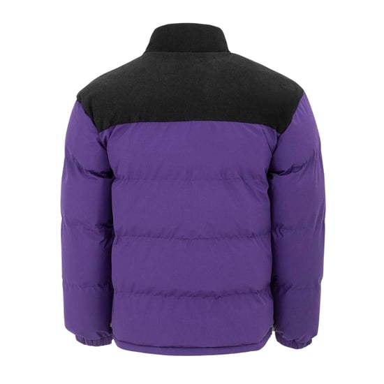 Firetrap Mens Colour Block Corduroy Quilted Puffer Jacket (Purple) - Image 2