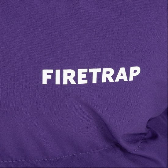 Firetrap Mens Colour Block Corduroy Quilted Puffer Jacket (Purple) - Image 3