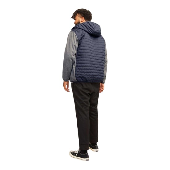 Jack And Jones Herenjas met gewatteerde, geribde manchetten en puffer-ontwerp (Grijze Melange) - Image 3