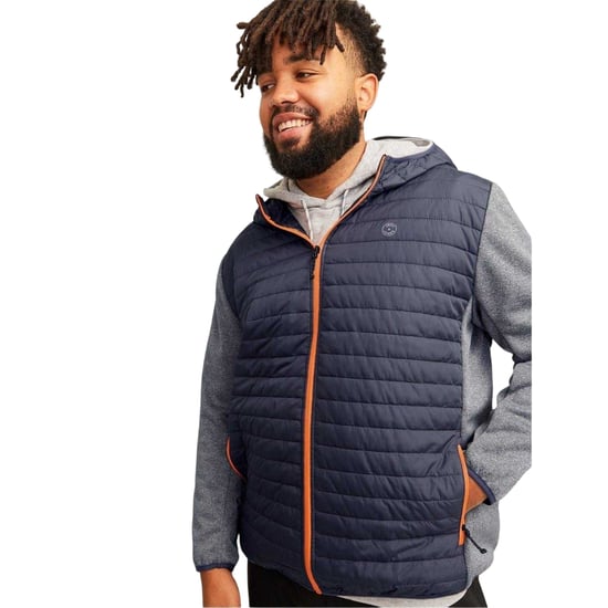 Jack And Jones Herenjas met gewatteerde, geribde manchetten en puffer-ontwerp (Grijze Melange) - Image 4