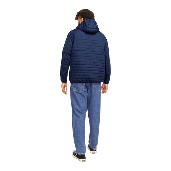 Jack And Jones Herenjas met gewatteerde, geribde manchetten en puffer-ontwerp (Navy Blazer) - Image 2