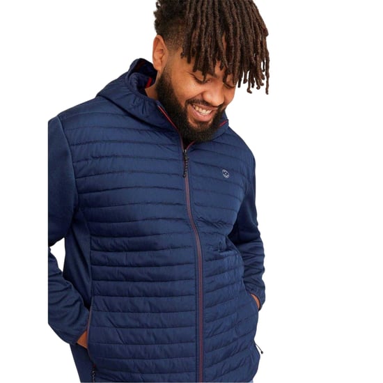 Jack And Jones Herenjas met gewatteerde, geribde manchetten en puffer-ontwerp (Navy Blazer) - Image 3