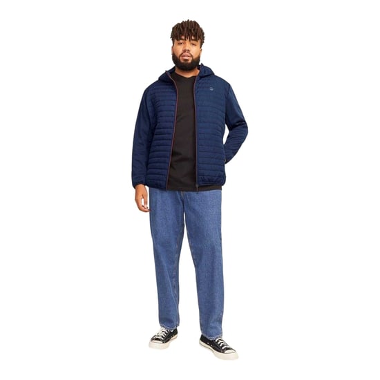 Jack And Jones Herenjas met gewatteerde, geribde manchetten en puffer-ontwerp (Navy Blazer) - Image 4