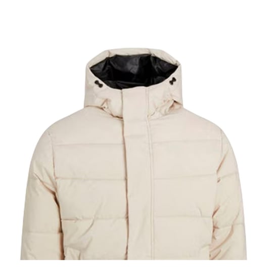 Jack And Jones Heren pufferjack met capuchon, geribd en in kleurblokken (Maanstraal) - Image 2