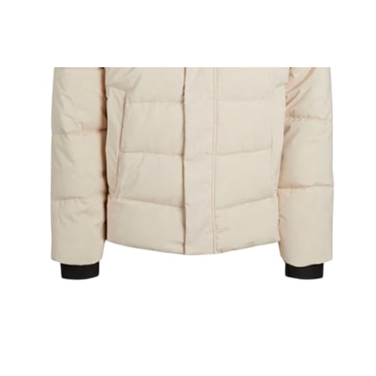 Jack And Jones Heren pufferjack met capuchon, geribd en in kleurblokken (Maanstraal) - Image 3