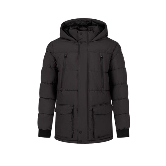 Minoti Waterdichte, gewatteerde parka met nauwsluitende pasvorm voor heren (Houtskool) - Image 1