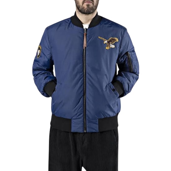 Diadora Mens Mark Mcnairy Bomber Jacket (Estate Blue) - Image 5