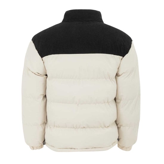 Firetrap Mens Colour Block Corduroy Quilted Puffer Jacket (Beige) - Image 2