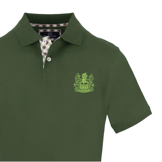 Aquascutum Mens Logo Cotton Polo Shirt (Military Green) - Image 3