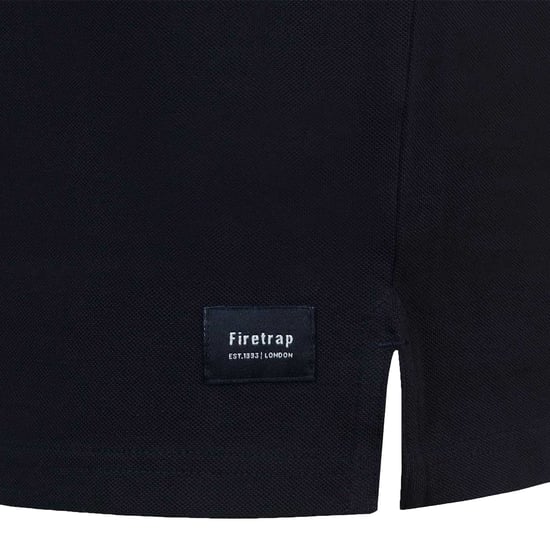 Firetrap Mens Lazer Logo Cotton Polo Shirt (Black) - Image 3