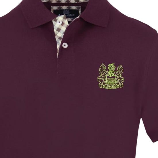 Aquascutum Mens Logo Cotton Polo Shirt (Red) - Image 3
