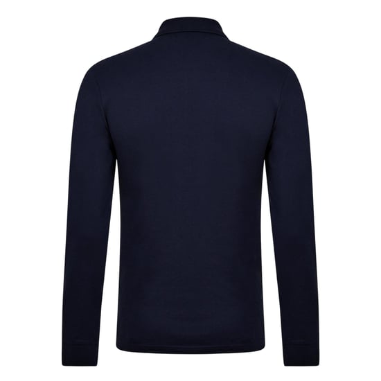Boss Herenpolo met lange mouwen en Passerby-logo (Marine) - Image 3