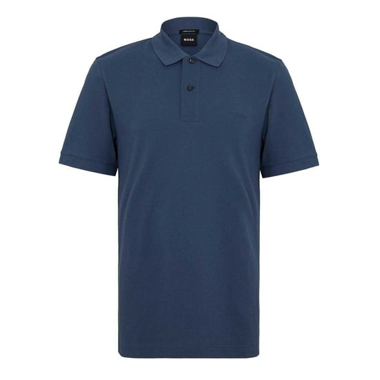 Boss Herenpolo van katoen met geborduurd Pallas-logo (Blauw) - Image 1