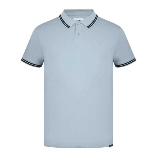 Firetrap Mens Lazer Logo Cotton Polo Shirt (Blue/Black) - Image 1