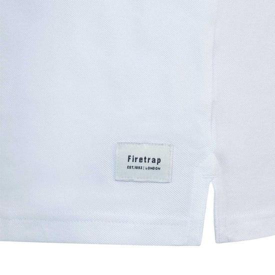 Firetrap Mens Lazer Logo Cotton Polo Shirt (White) - Image 3