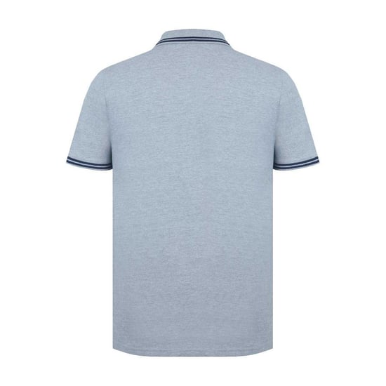 Firetrap Mens Lazer Logo Cotton Polo Shirt (Grey Marl) - Image 2
