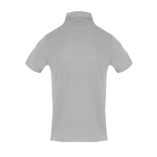 Aquascutum Mens Logo Cotton Polo Shirt (Grey) - Image 2