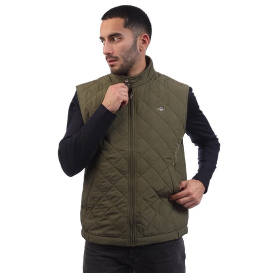 Gant Heren Gewatteerd Gilet (Groen) - Image 1