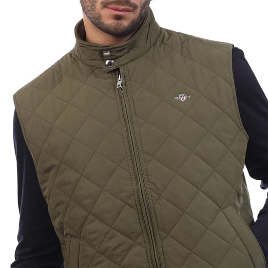 Gant Heren Gewatteerd Gilet (Groen) - Image 4