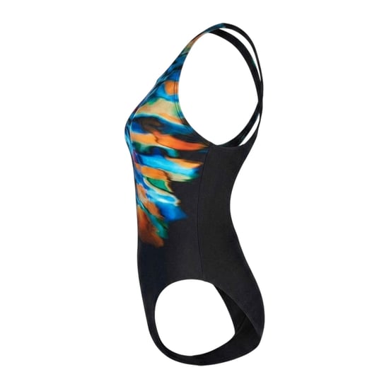 Speedo Dames/Dames Plaatsing Digitaal Eendelig Zwempak (Zwart/Multikleurig) - Image 2