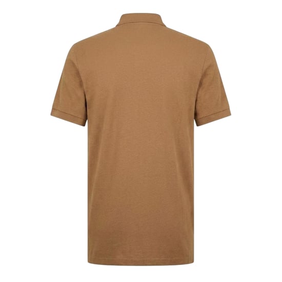 Boss Herenpolo van katoen met geborduurd Pallas-logo (Donker Beige) - Image 2