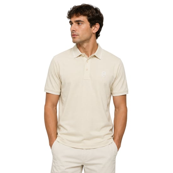 Crosshatch Heren Preece Poloshirt (Lichte steen) - Image 1