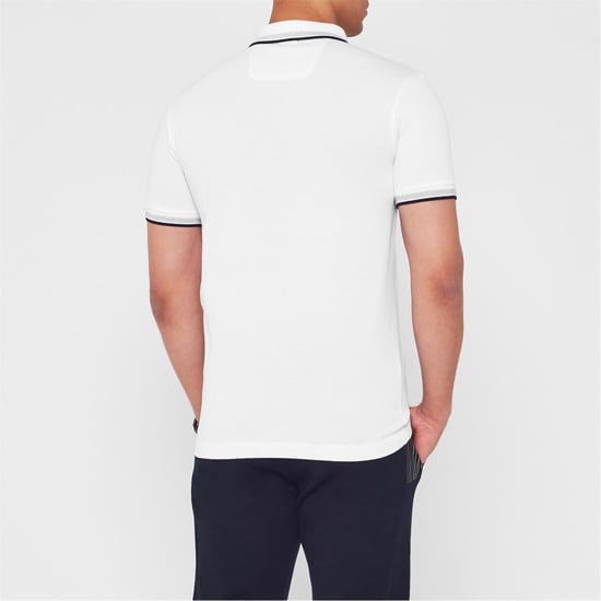 Boss Herenpoloshirt ‘Paddy’ met contrasterende boorden (Gebroken wit) - Image 4