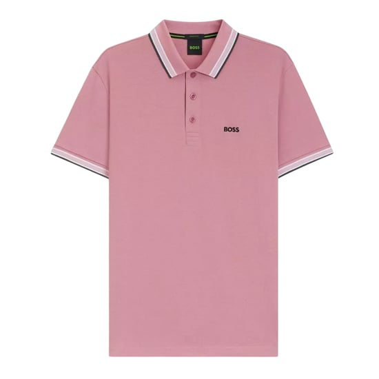 Boss Herenpoloshirt ‘Paddy’ met contrasterende boorden (Roze) - Image 2