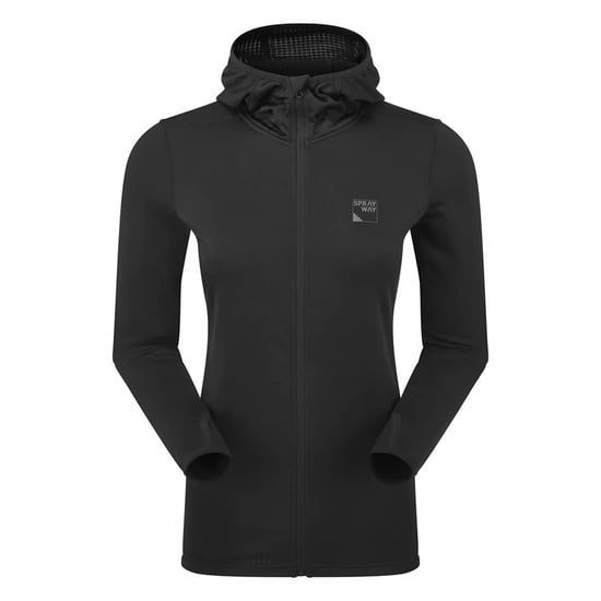 Damer Mjuk Fleece Hel Zip Huvtröja med Tummöjligheter för Vintersvandringar - Image 1