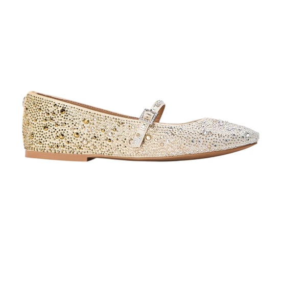 Steve Madden Brissa-ballerina's met luipaardprint voor dames (Goud) - Image 1