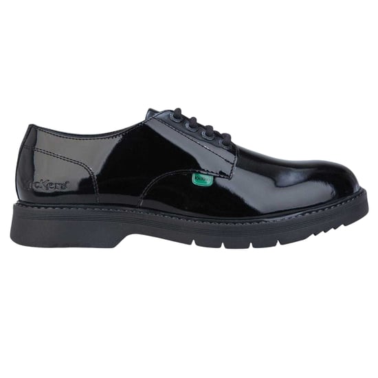 Kickers Finley-skor i lackläder för kvinnor/damer (Svart) - Image 1