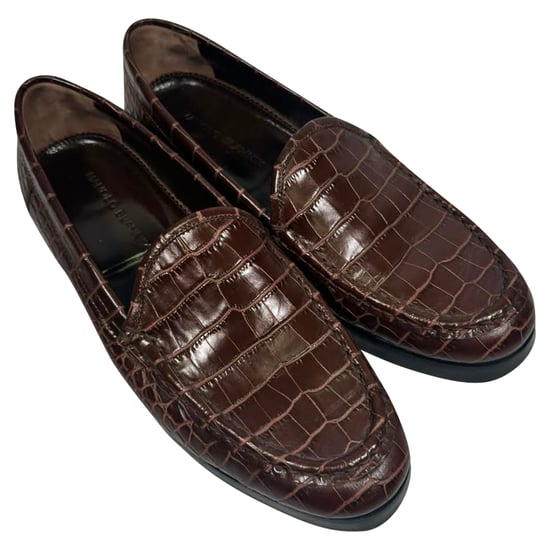 Manolo Blahnik Ralone Kängor i Brun Läder med Krokodilskinnseffekt - Image 6