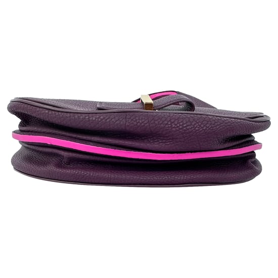 Delvaux Le Mutin zadeltas in violet kalfsleer - Image 6