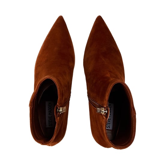 Steve Madden Sabine suède enkellaarsjes met lage hak voor dames (Cognac) - Image 3