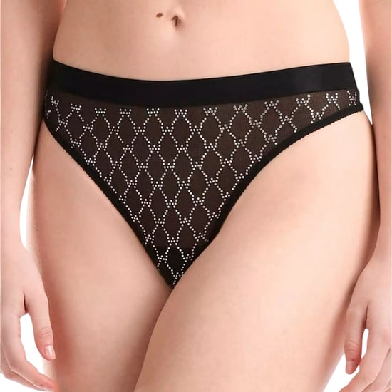 Wolford Dames-string met logo, doorschijnend (Zwart) - Image 5