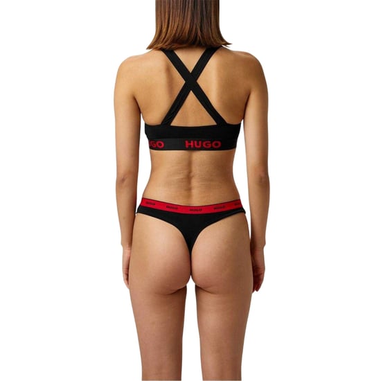 Hugo Dames-string met gemiddelde taillehoogte en normale pasvorm (Zwart, Rood) - Image 2