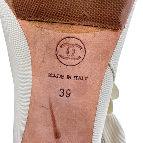 Chanel Camellia Over-The-Knee Boots in White Polyester - Image 6