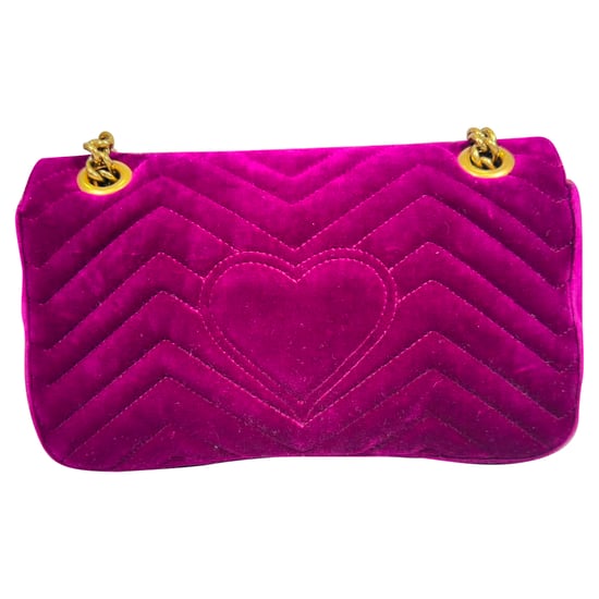 Gucci GG Marmont Kleine Metelasse Schoudertas in Paarse Velvet - Image 4