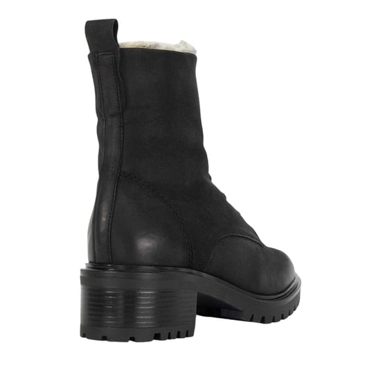 Dune London Leren combatlaarzen met blokhak voor dames (Zwart) - Image 2