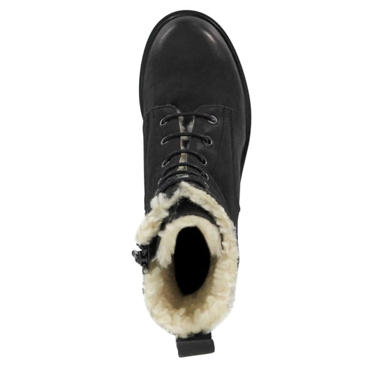 Dune London Leren combatlaarzen met blokhak voor dames (Zwart) - Image 3