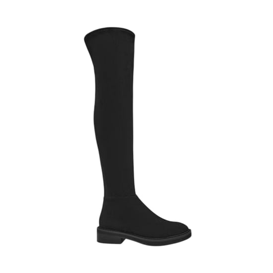 Steve Madden Dameslaarzen van suède, plat, tot aan de dij (Zwart) - Image 1