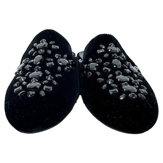 Michael Kors Crystal-Embellished Mules in Black Velvet - Image 2
