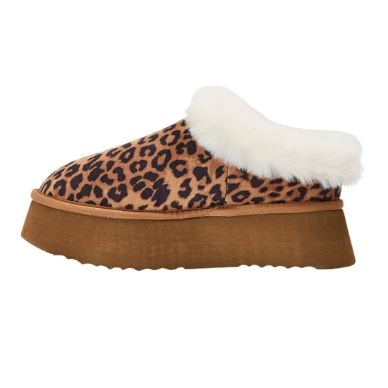 Steve Madden Womens/Ladies Chaplin Leopard Print Platform Slippers (Brown) - Image 2