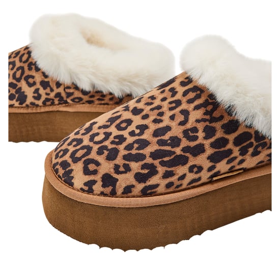 Steve Madden Womens/Ladies Chaplin Leopard Print Platform Slippers (Brown) - Image 4