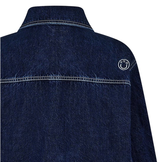 Hugo Lange spijkerjas voor dames (Marineblauw, vervaagd) - Image 3