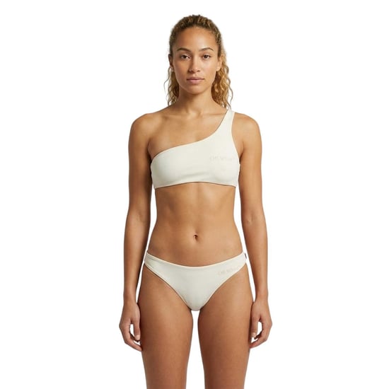 Off White Dames/Dames Tweedelig Badpak (Beige/Wit) - Image 1