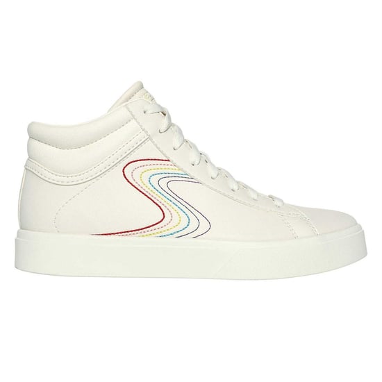 Skechers Kinderen Edenlx Classic Swirl Leer Flat Sneakers (Off White/Multi-kleurig) - Image 1