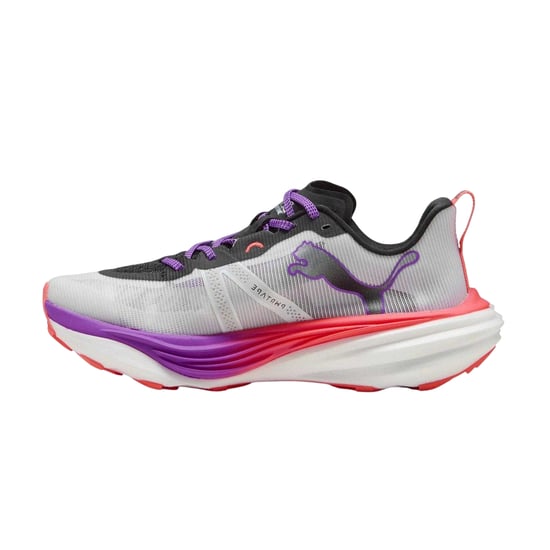 Puma Deviate Nitro Elite hardloopschoenen voor dames (Wit/Gloeiend rood) - Image 2